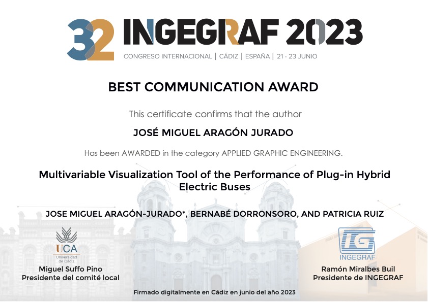 Best Paper Award in 32 International Conference INGEGRAF